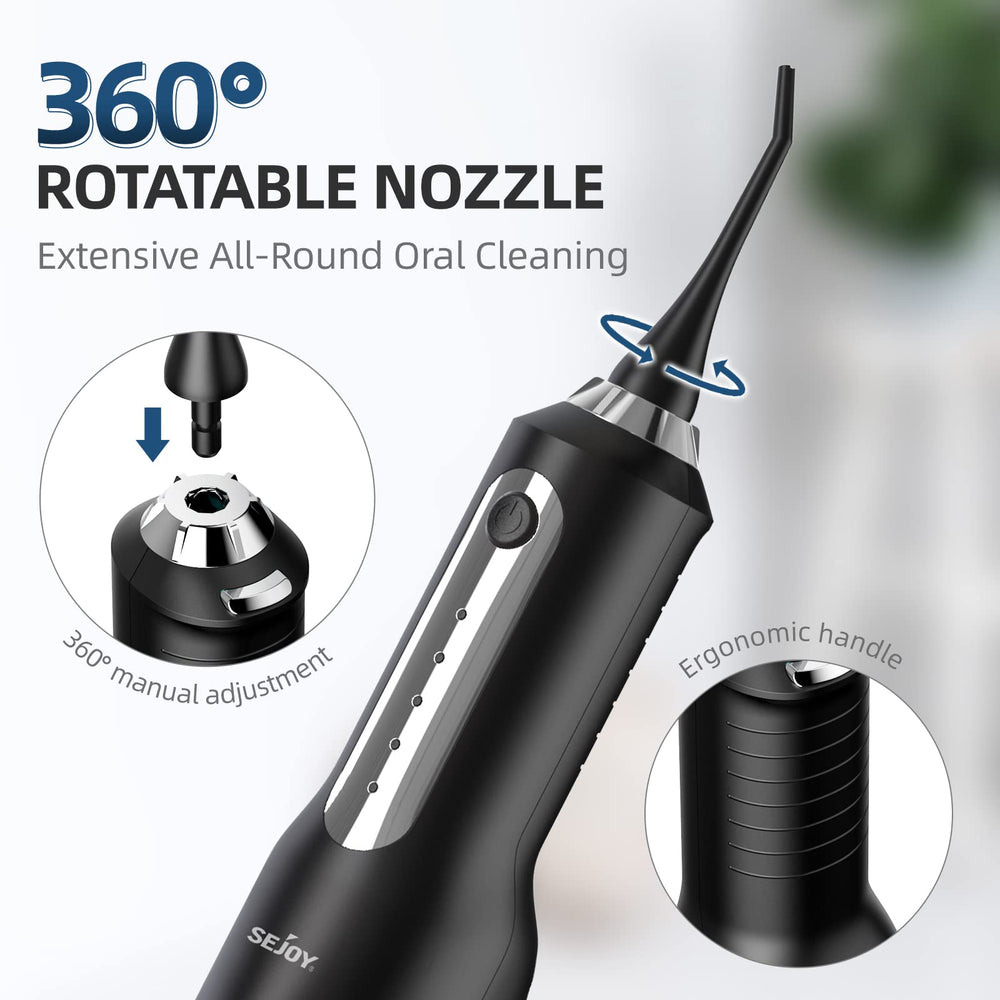 360° rotating nozzle for thorough cleaning