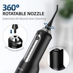 360° rotating nozzle for thorough cleaning