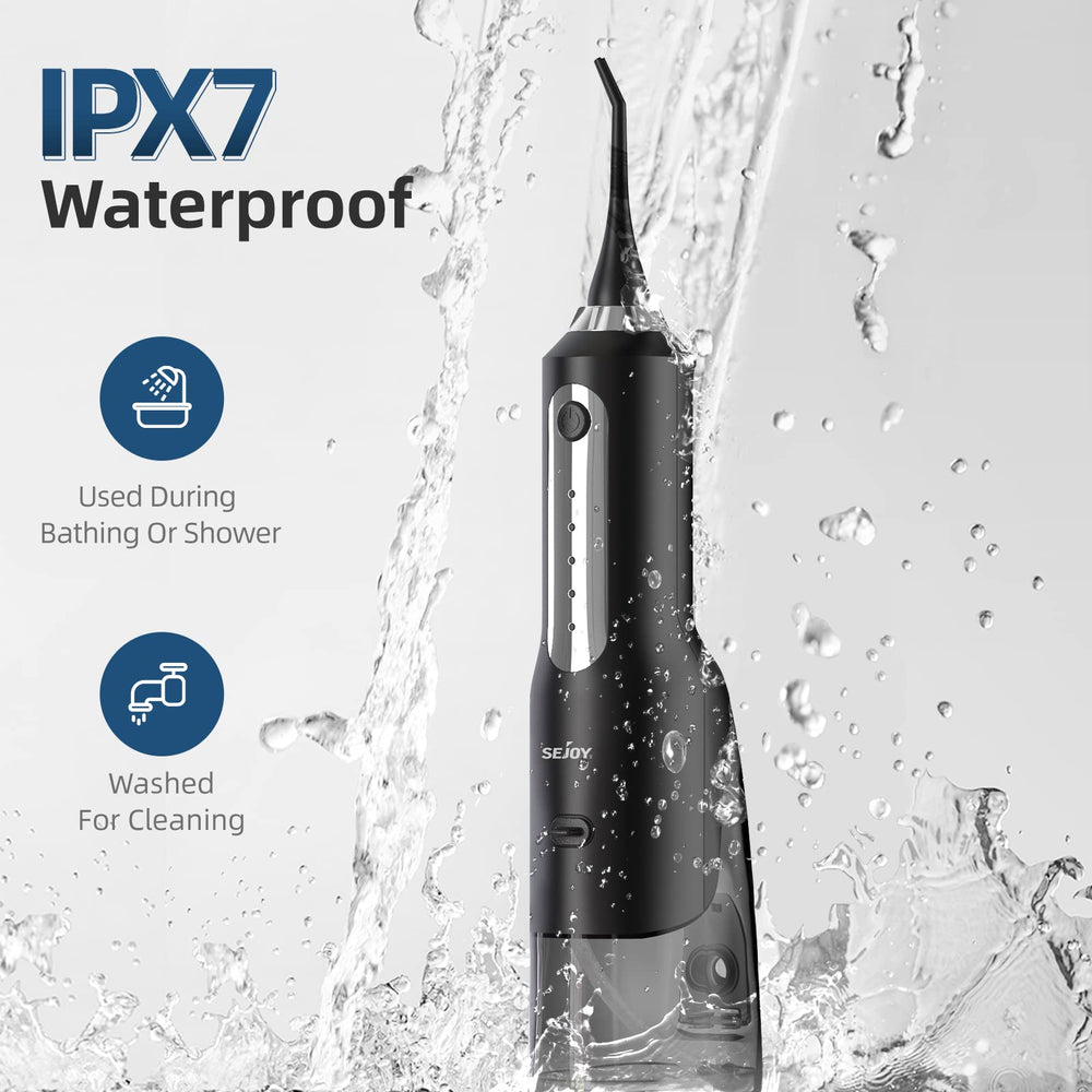 IPX7 waterproof Sejoy water flosser with USB charging