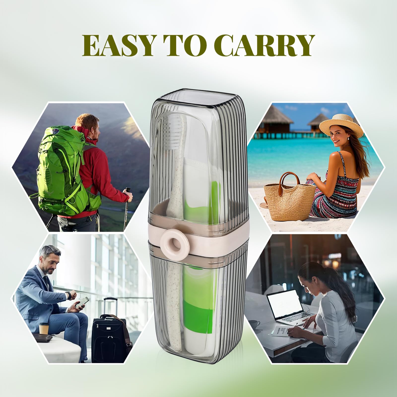 Case assembled as a compact travel toiletry bag