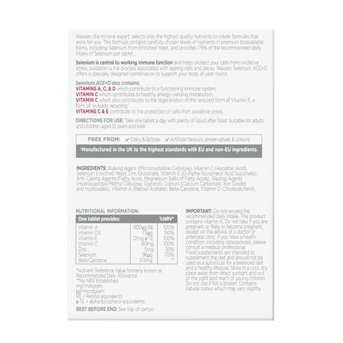 Product label showing ingredients and supplements