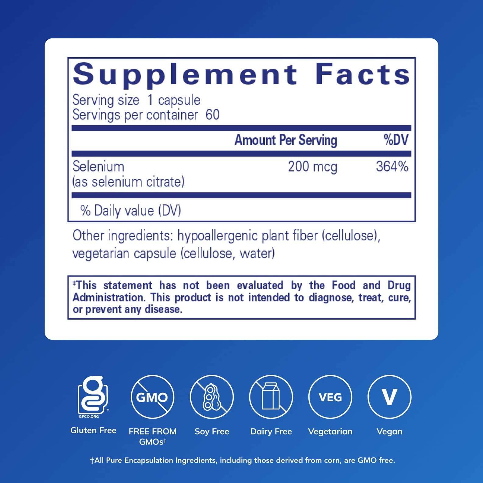 Close-up of Selenium (Citrate) capsules for immune support