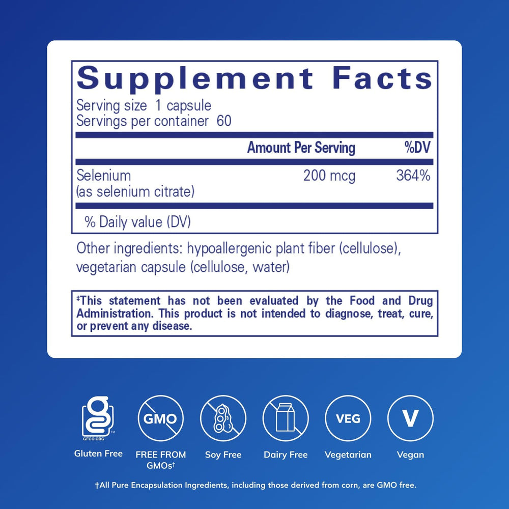 Close-up of Selenium (Citrate) capsules for immune support