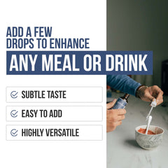 Sublingual selenium drops being dispensed