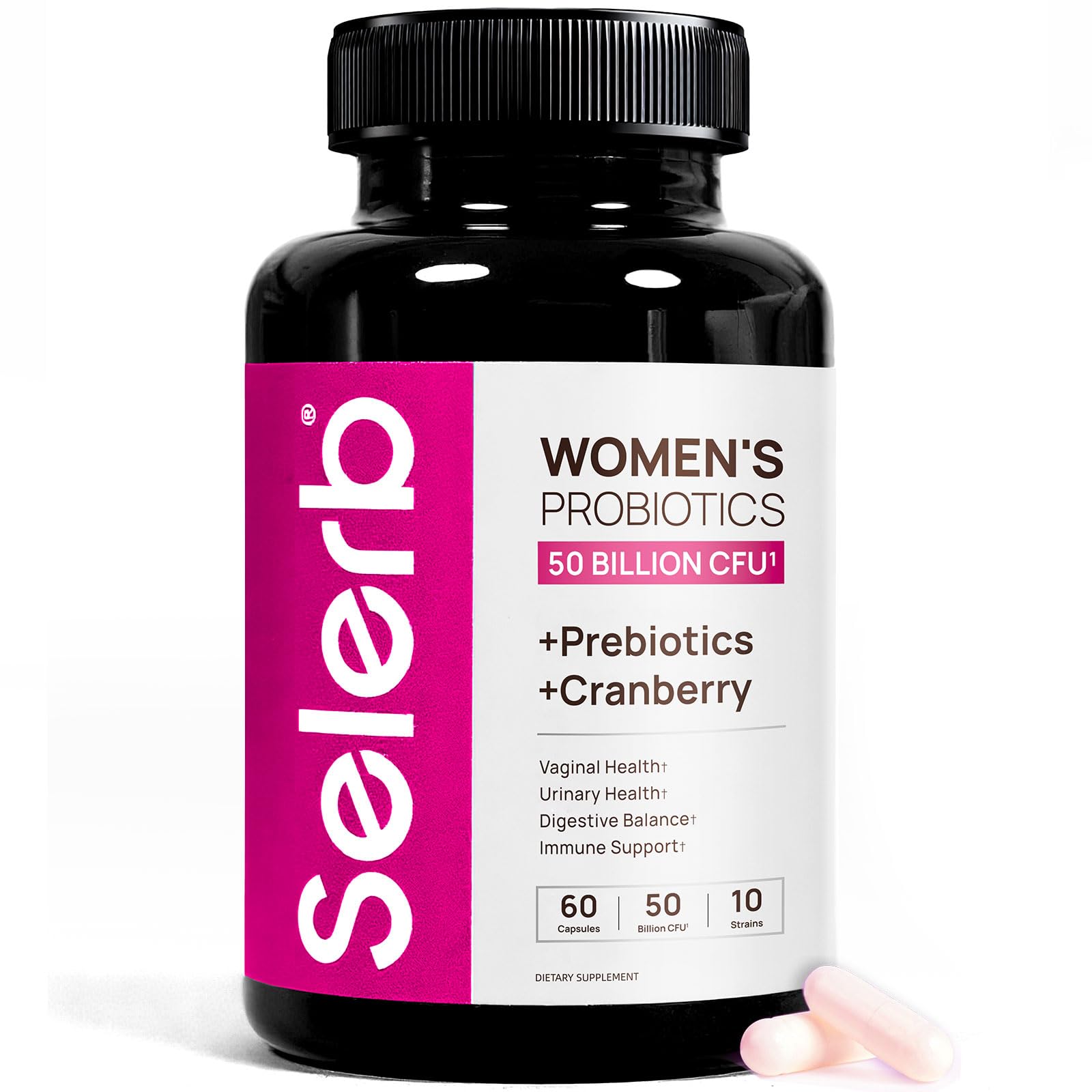 Bottle of Selerb Vaginal Probiotics for Women with 60 capsules