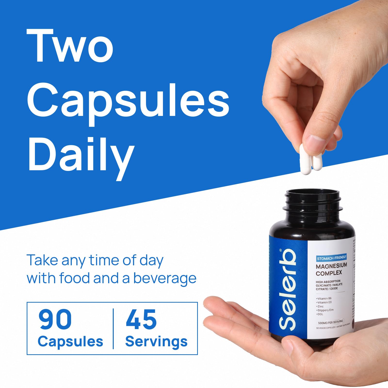 Vegan, non-GMO, gluten-free magnesium supplement