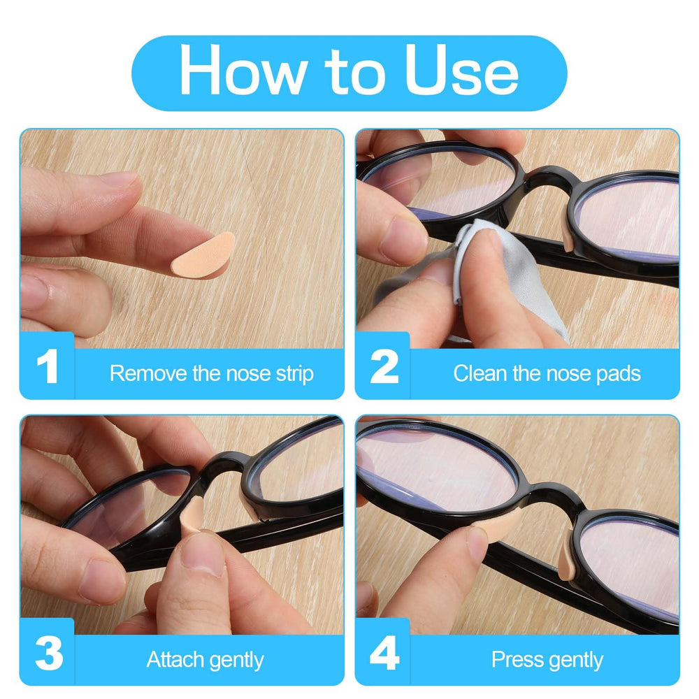 Self-adhesive backing on foam nose pads