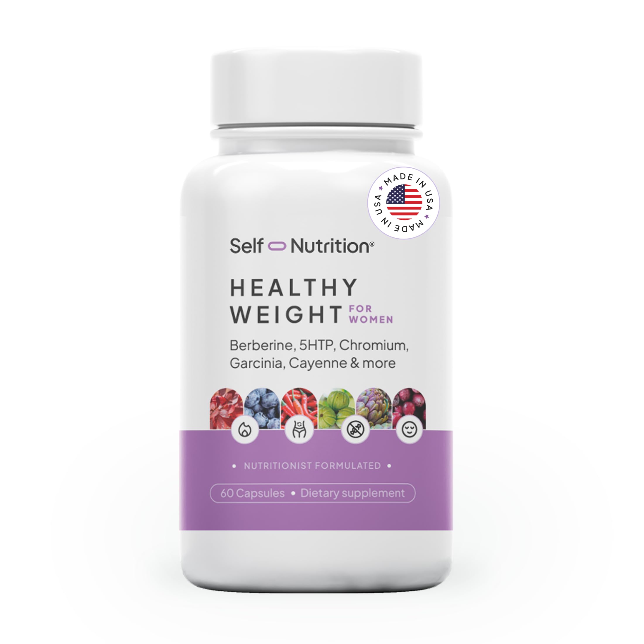SELF NUTRITION healthy-weight-loss bottle with capsules for daily weight-management support.
