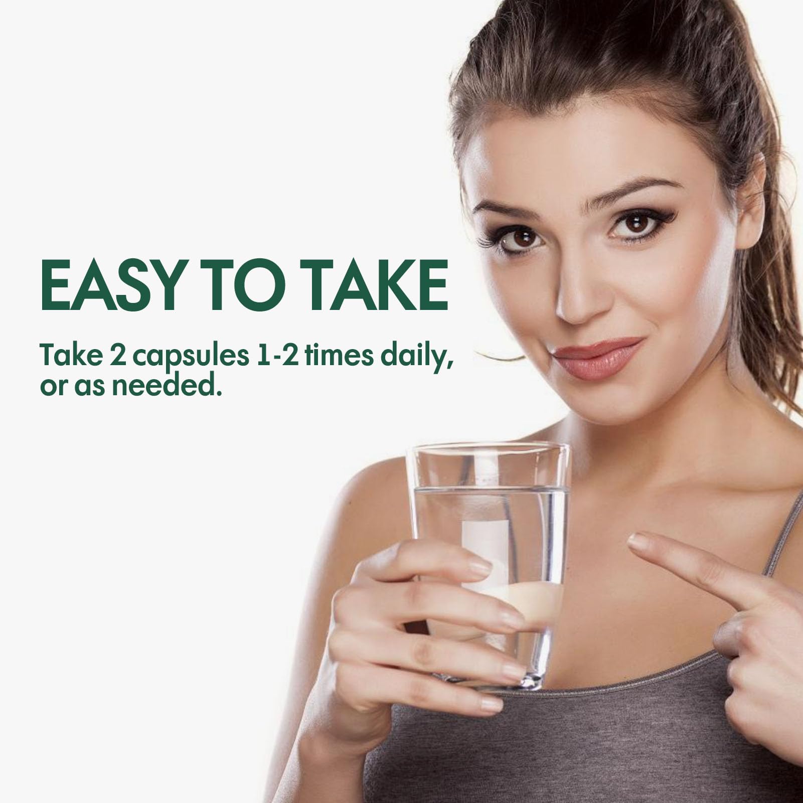 Bottle and capsules ready for consumption