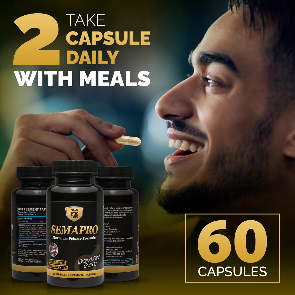 Lifestyle shot of SEMAPRO bottle with market-ready branding