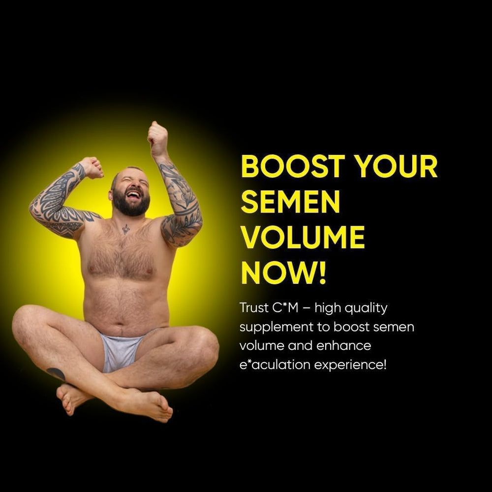 Front label of Semen Volume Support Capsules highlighting zinc and vitamin C