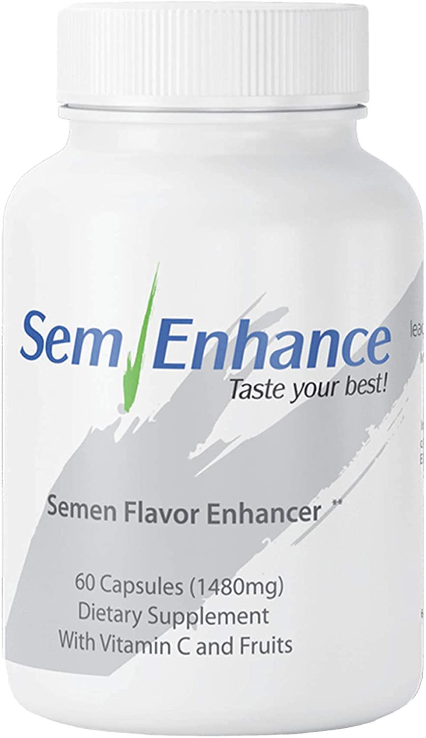 Semenhance bottle with fruity flavor label