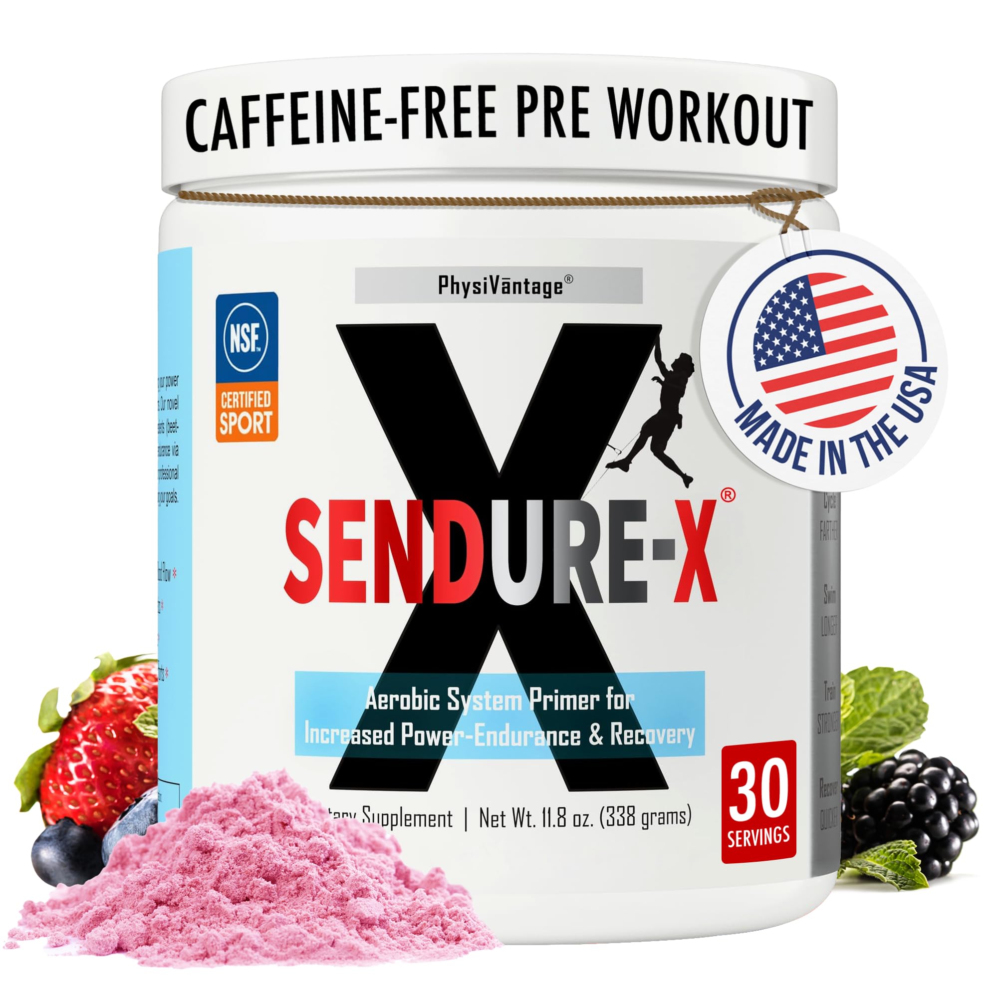 Sendure-X Beetroot + Citrulline Powder Wild Berry bottle label