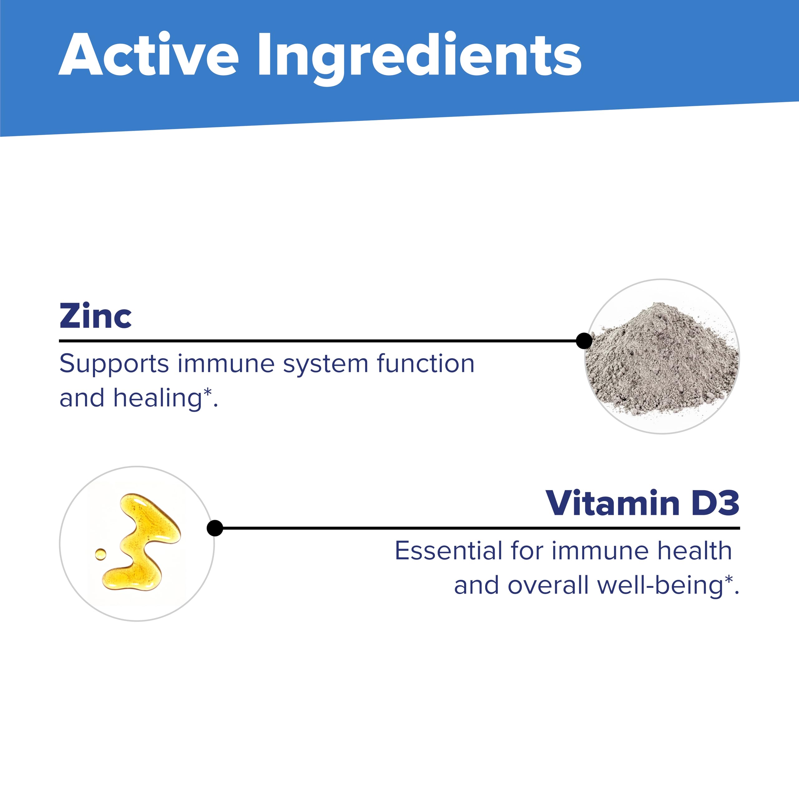 Senior-friendly dissolvable zinc supplement tablets