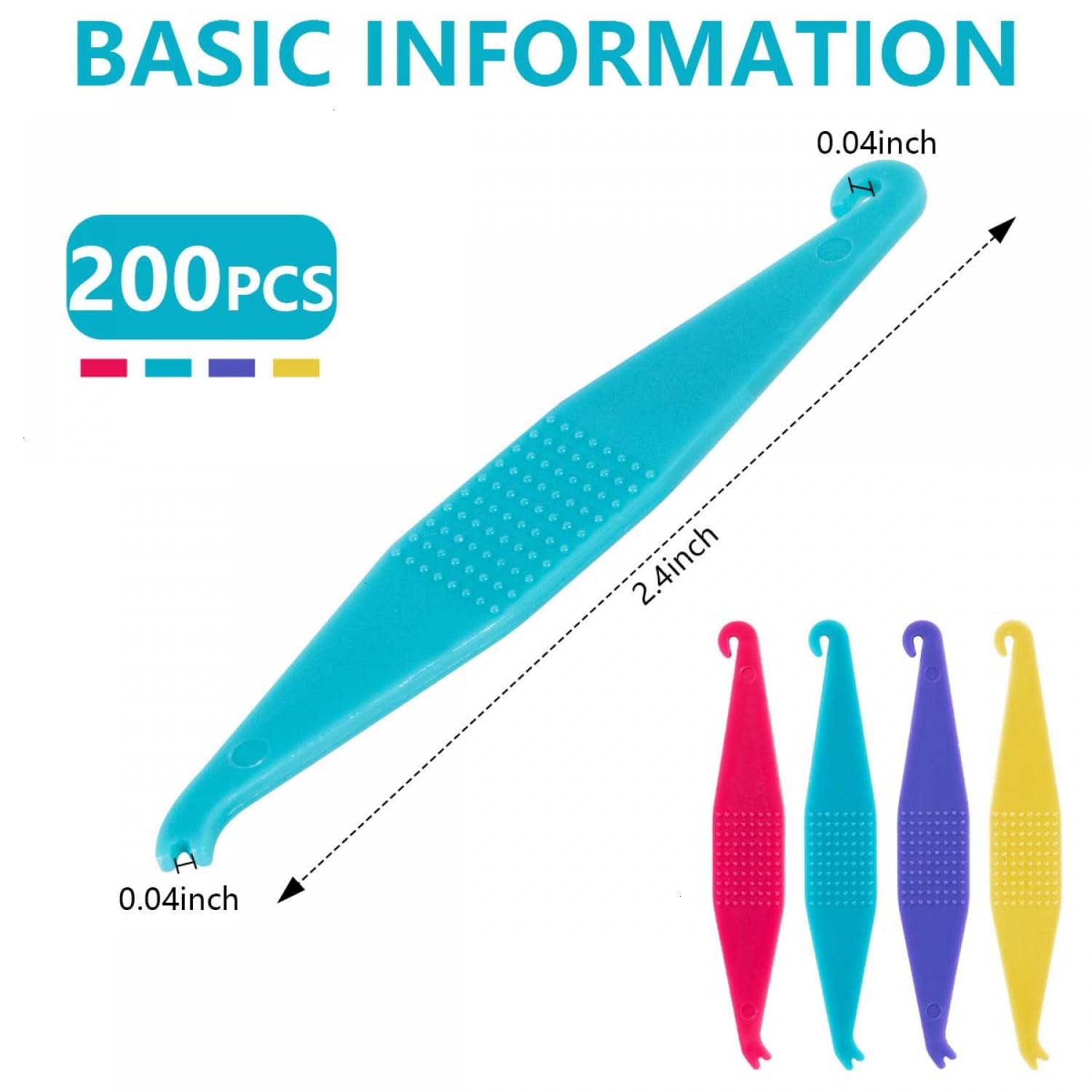 ABS plastic elastic placers close-up