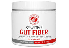 Front view of Sensitive Gut Fiber supplement tub