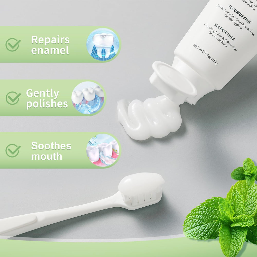 Gentle toothpaste for sensitive teeth with mild mint flavor