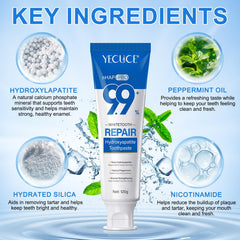 Toothpaste relieving tooth sensitivity and protecting nerves.