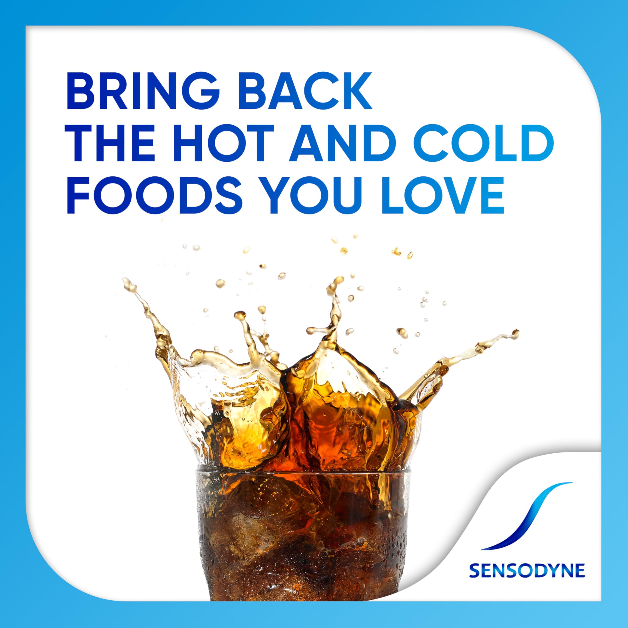 Enamel rebuilding and stain reduction with Sensodyne toothpaste for sensitive teeth.