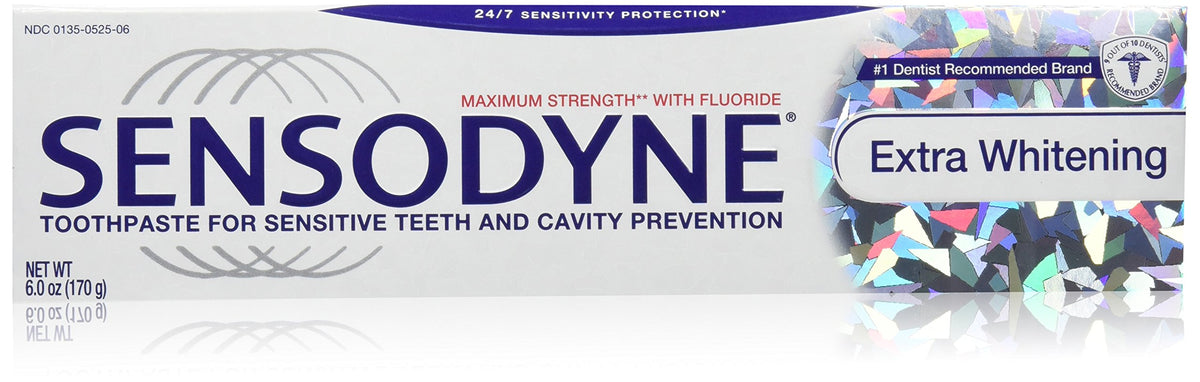 Sensodyne Extra Whitening Toothpaste 6 oz front view
