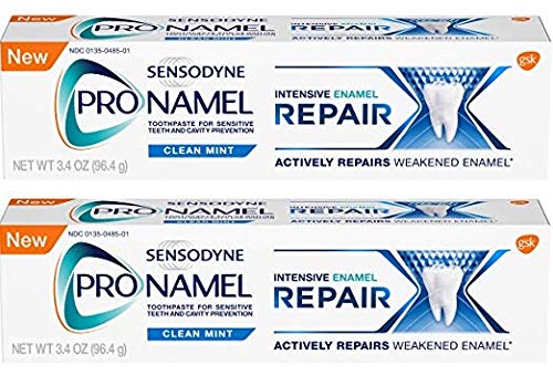 Sensodyne ProNamel Clean Mint Intensive Repair toothpaste 3.4 oz pack of 2