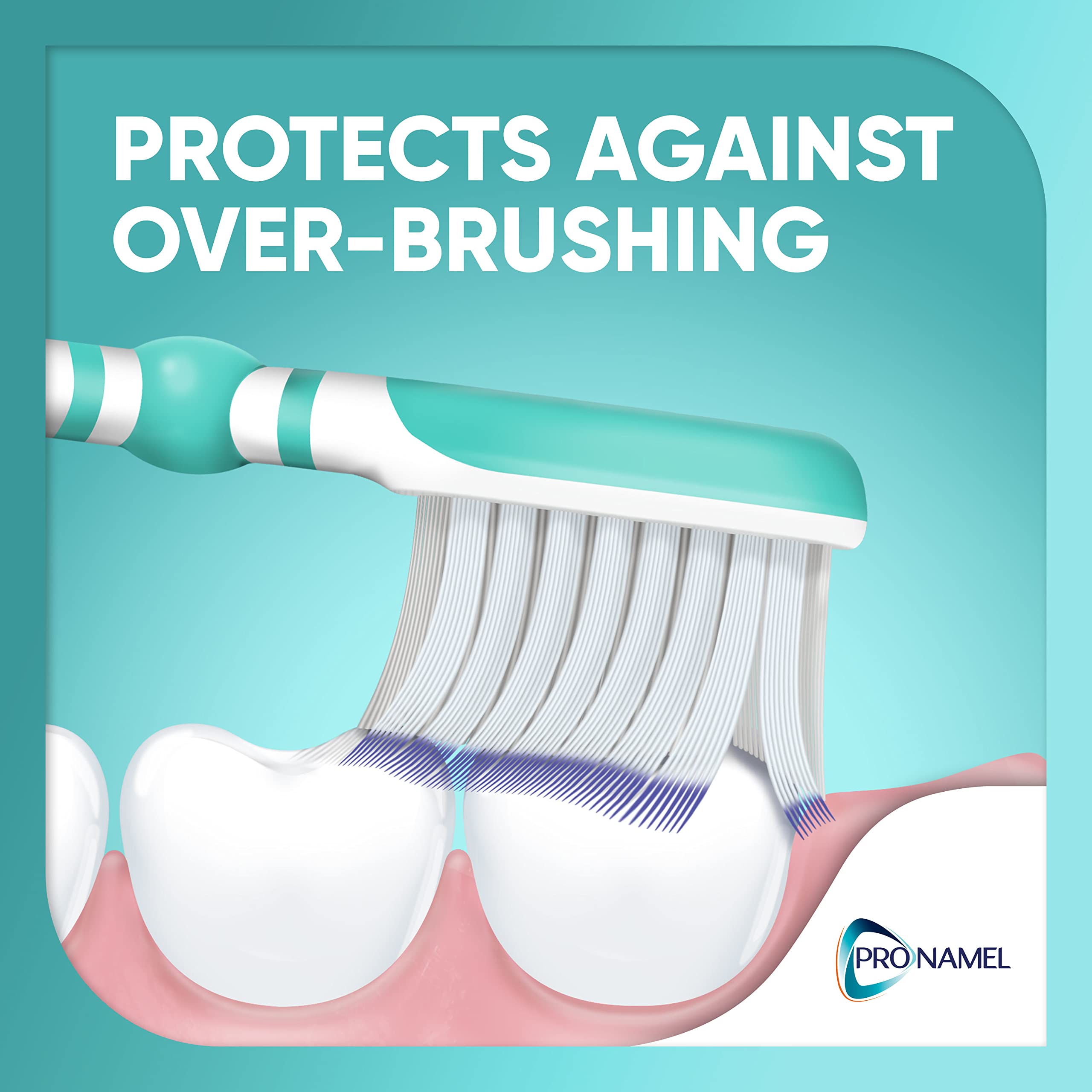 Enamel protection feature on Sensodyne Pronamel toothbrush