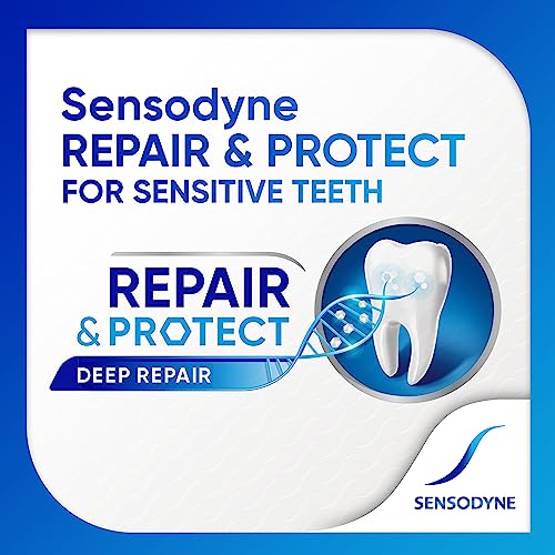 Brand logo: Sensodyne Repair and Protect Whitening
