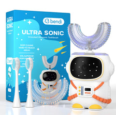 Astronaut-shaped Sensory 360 U-Shaped Kids Toothbrush in white