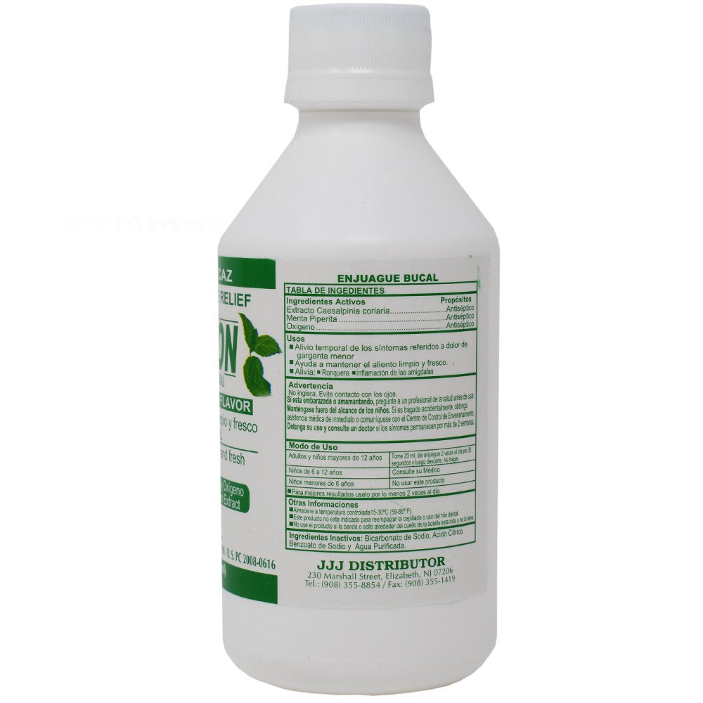 Septicon Mint Flavor 8 fl oz bottle with label close-up