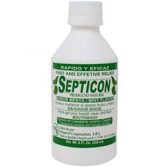 Septicon Mint Flavor 8 fl oz bottle on kitchen counter