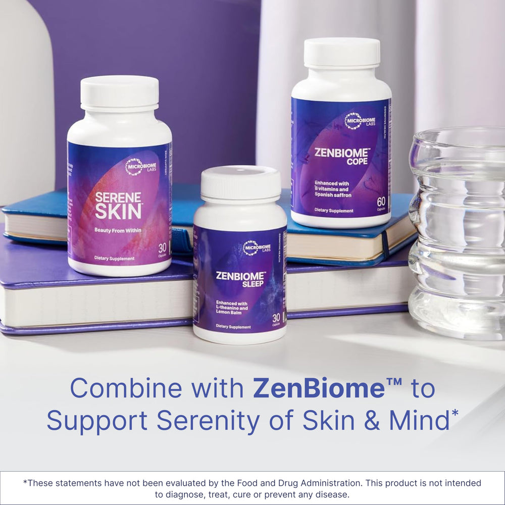 Skincare from within concept with probiotic capsules