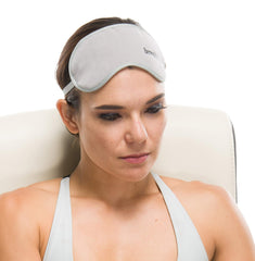 Serenity 2000 eye mask worn for relaxation and sleep