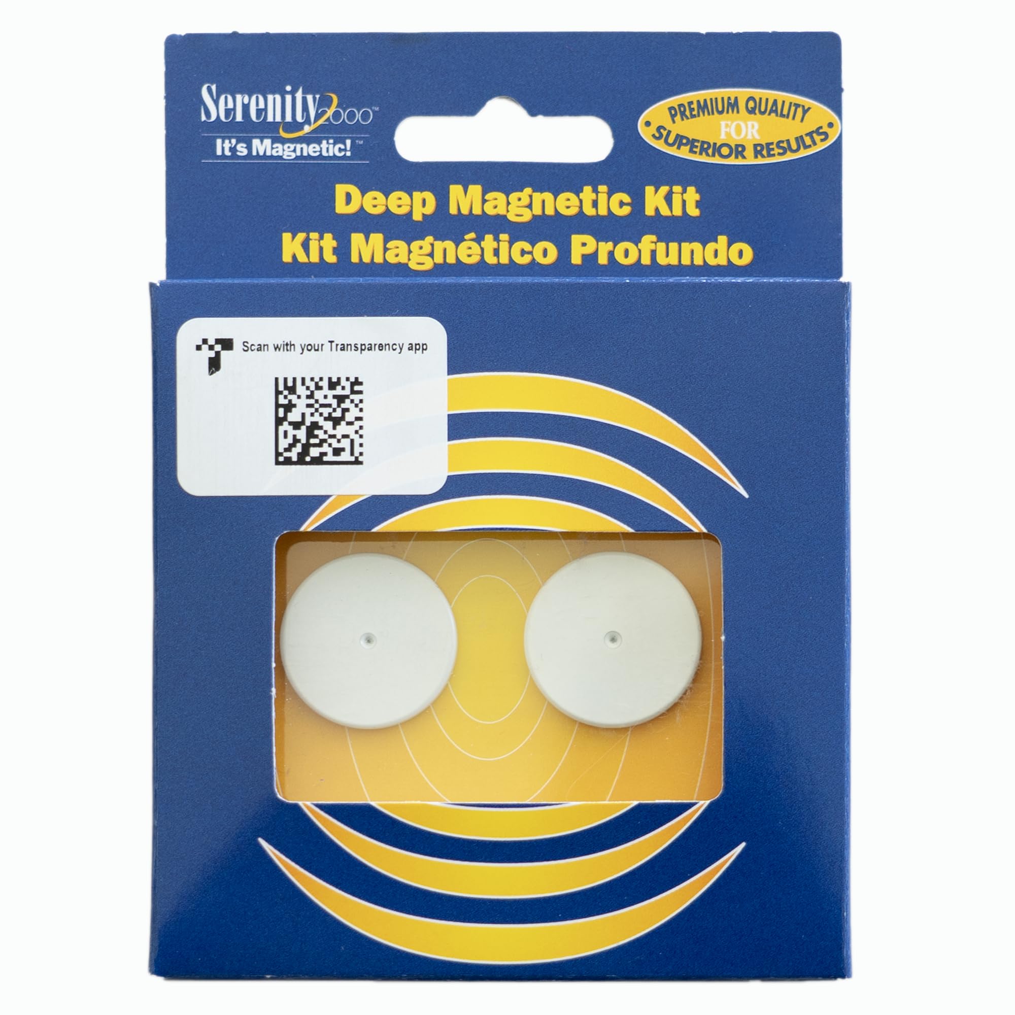 Kit contents visual of two magnets and ten adhesive discs