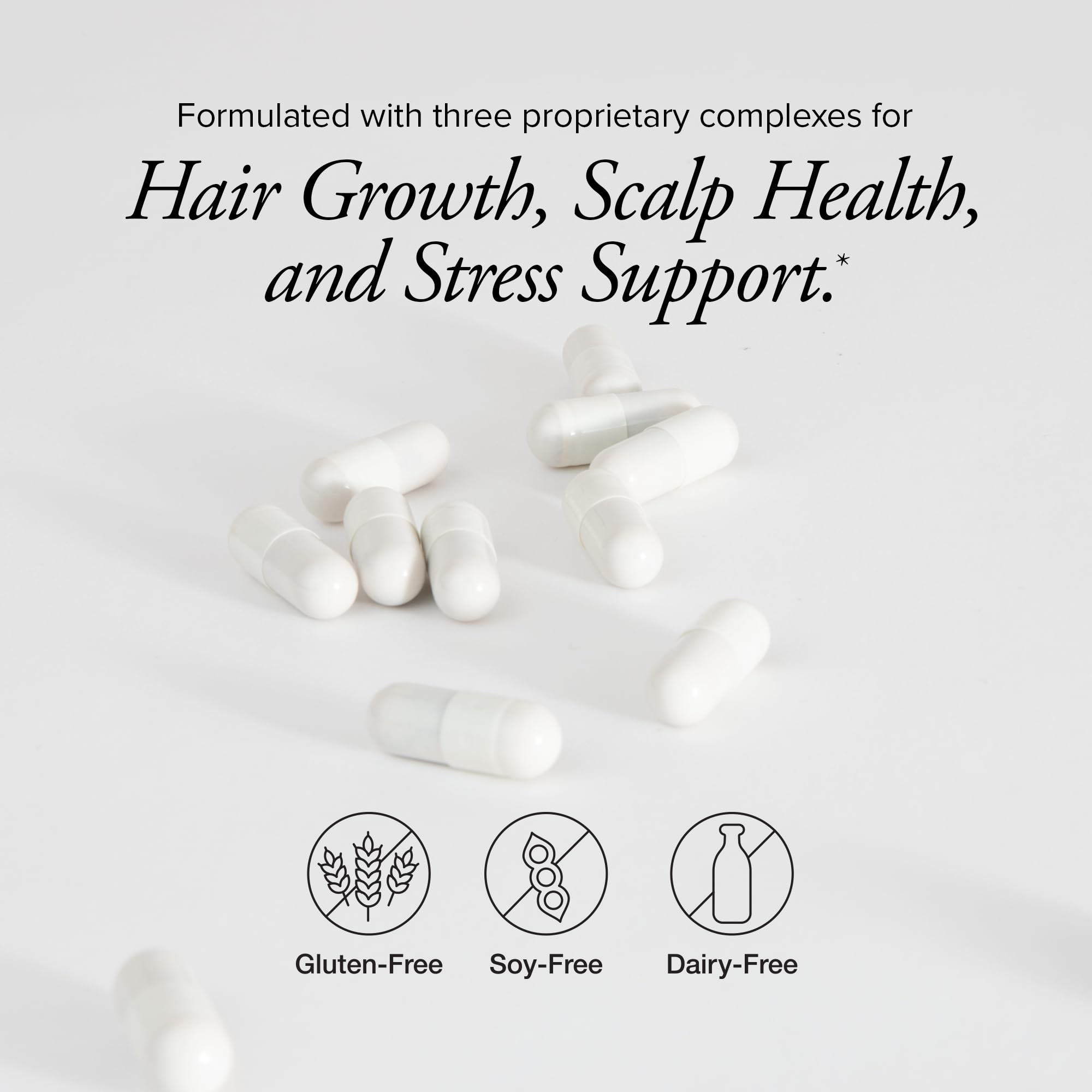 Diagram of patented keratin + collagen complex for hair