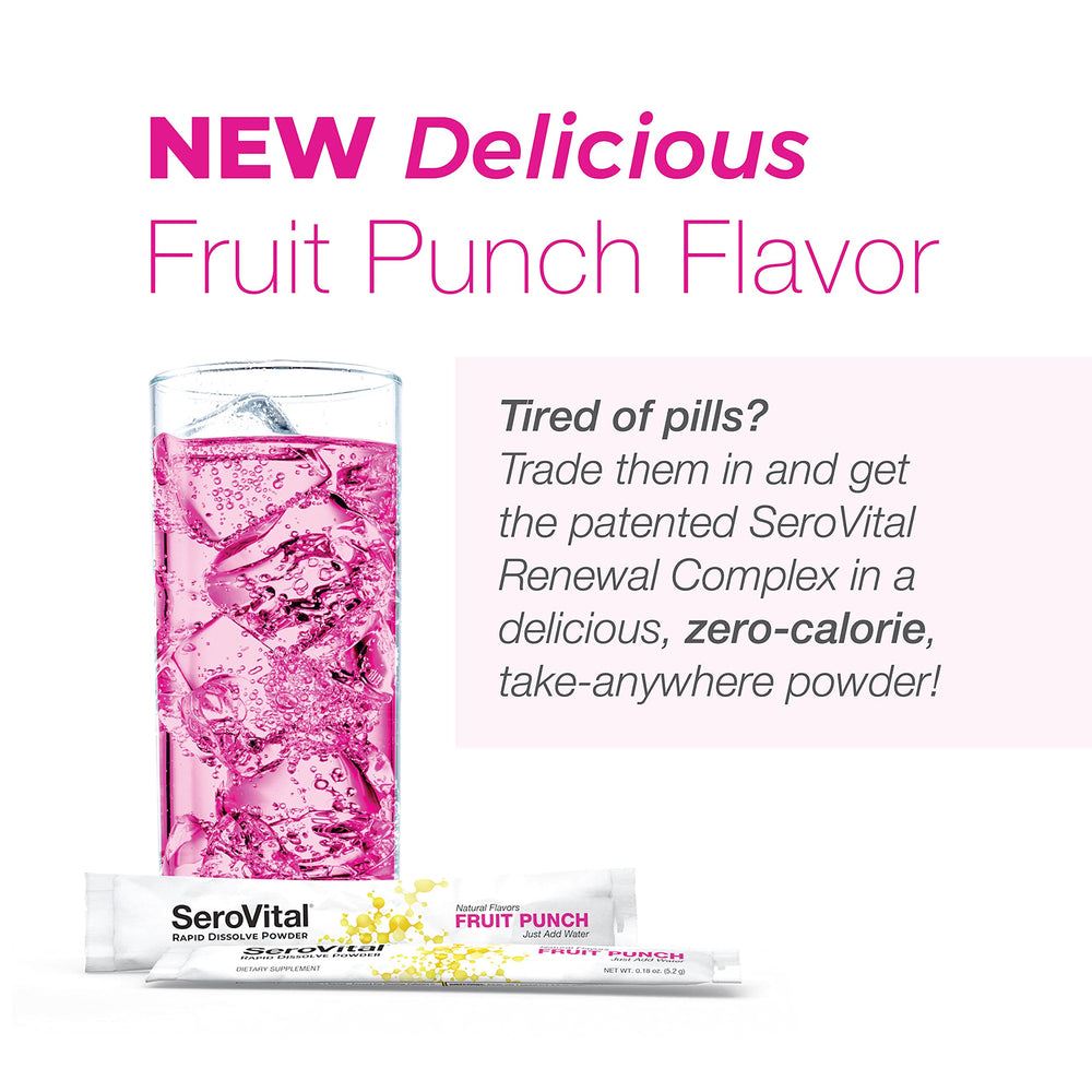 30-day supply Serovital box and bottle against clean background