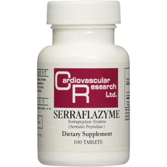 Cardiovascular Research Serraflazyme Serrapeptase enzyme bottle label