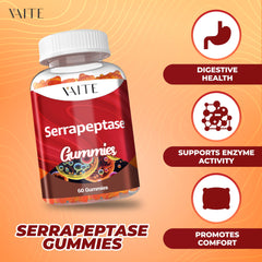 Enteric-coated Serrapeptase 120,000 SPU - vegan and gluten-free