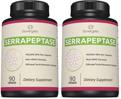 Product image: Premium Serrapeptase enzyme supplement bottle front