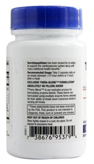 Lifestyle shot showing Serratio 120K bottle and capsules