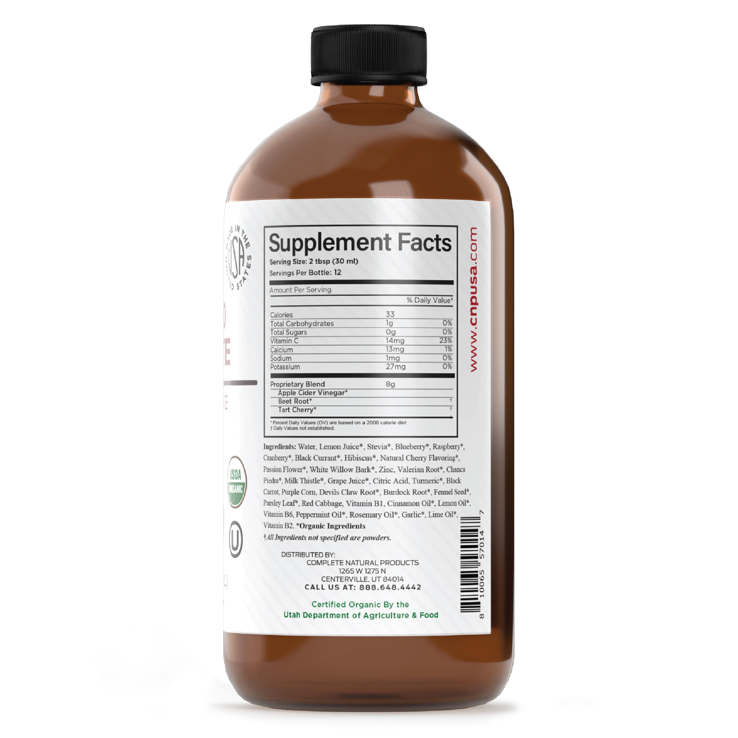 Serving size measurement for the liquid supplement