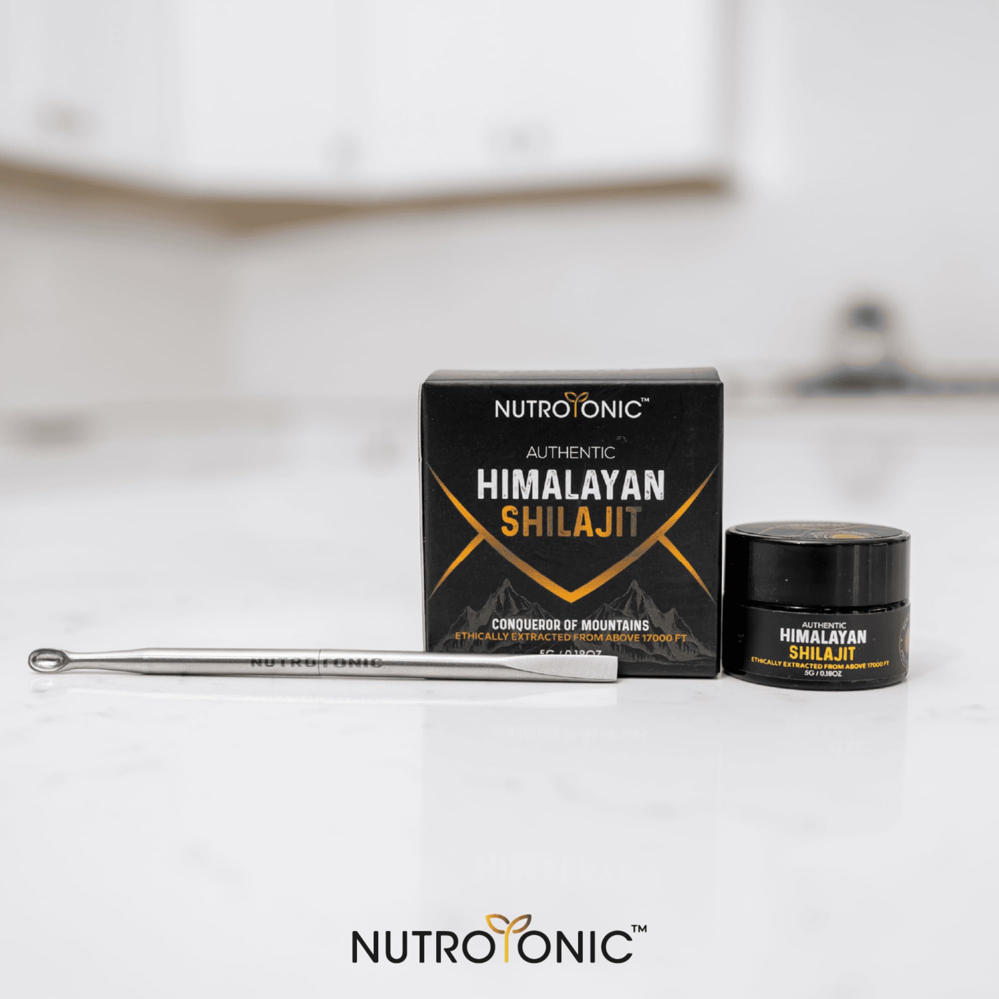 Serving suggestion for NutroTonic Shilajit resin