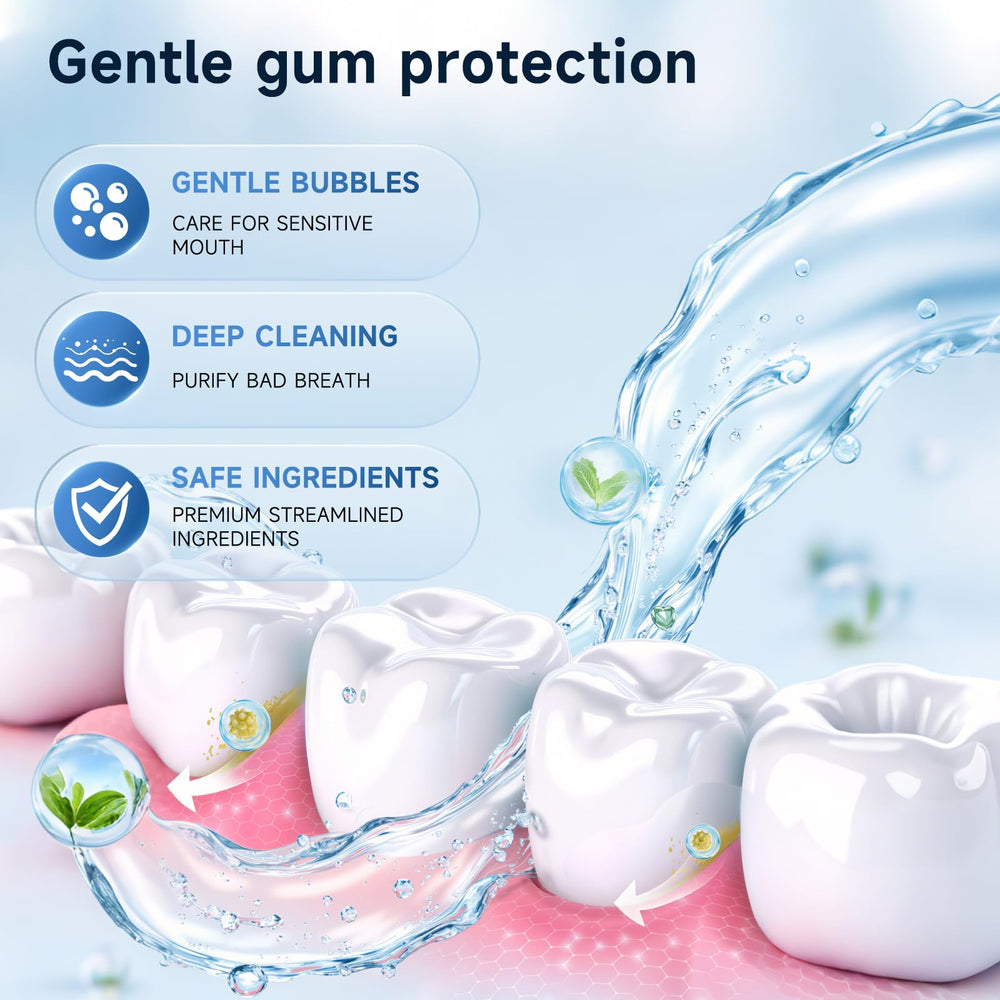 Label highlighting fluoride-free formula and natural ingredients