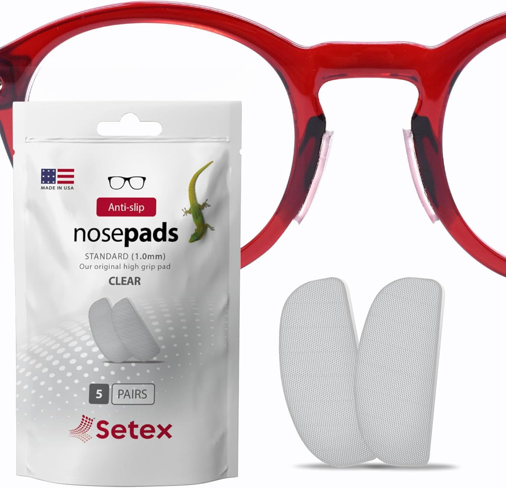 Setex Gecko Grip 1mm nose pads – clear pair, USA made