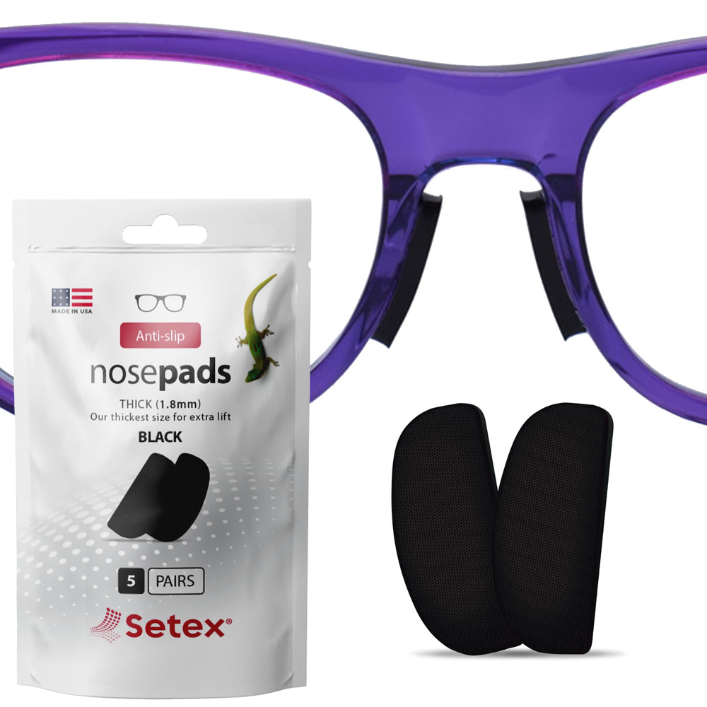 Setex Gecko Grip Nose Pads 1.8mm Thick – Black Pair 1
