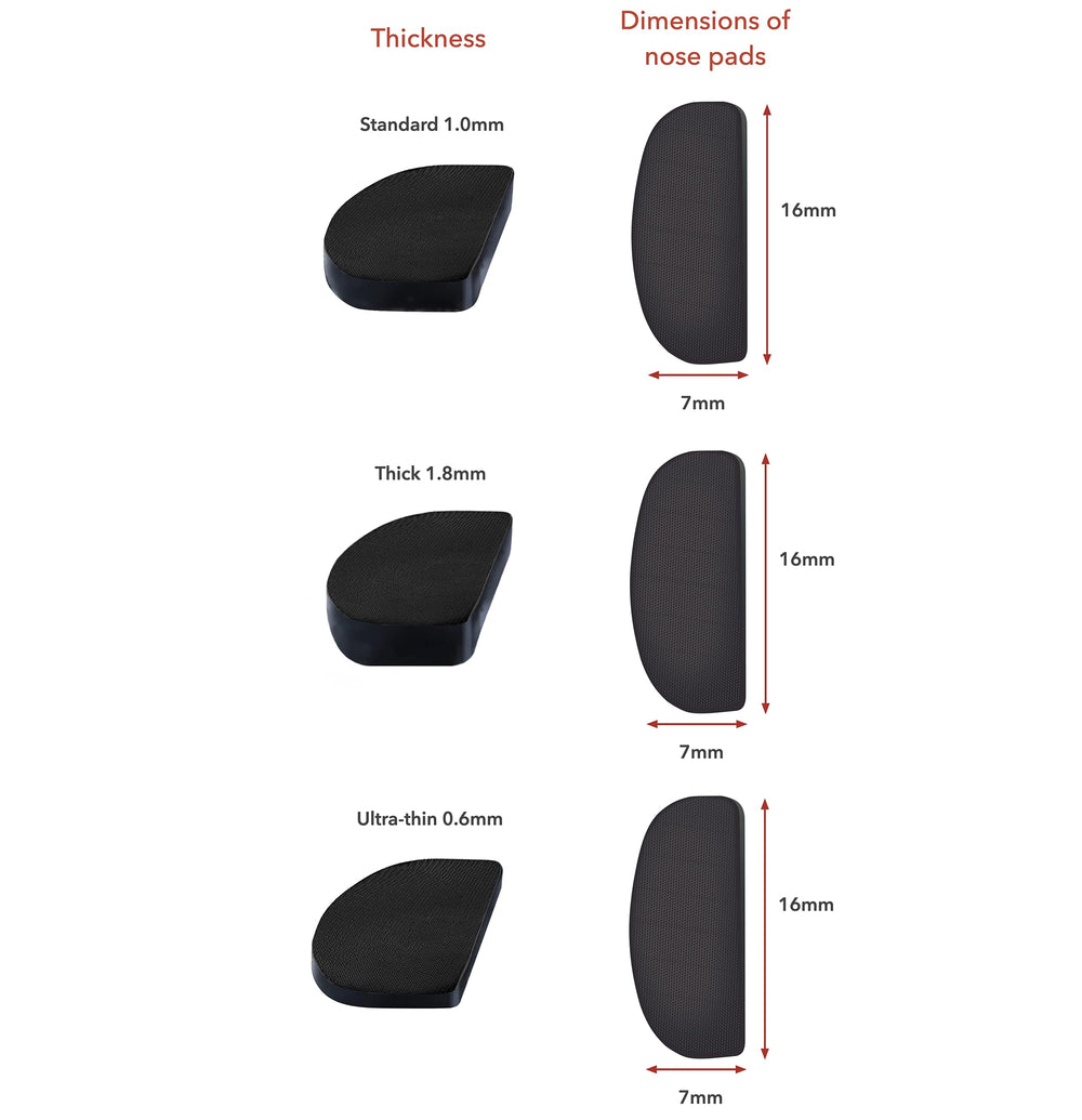 Setex Gecko Grip Nose Pads 1.8mm Thick – Black Pair 4