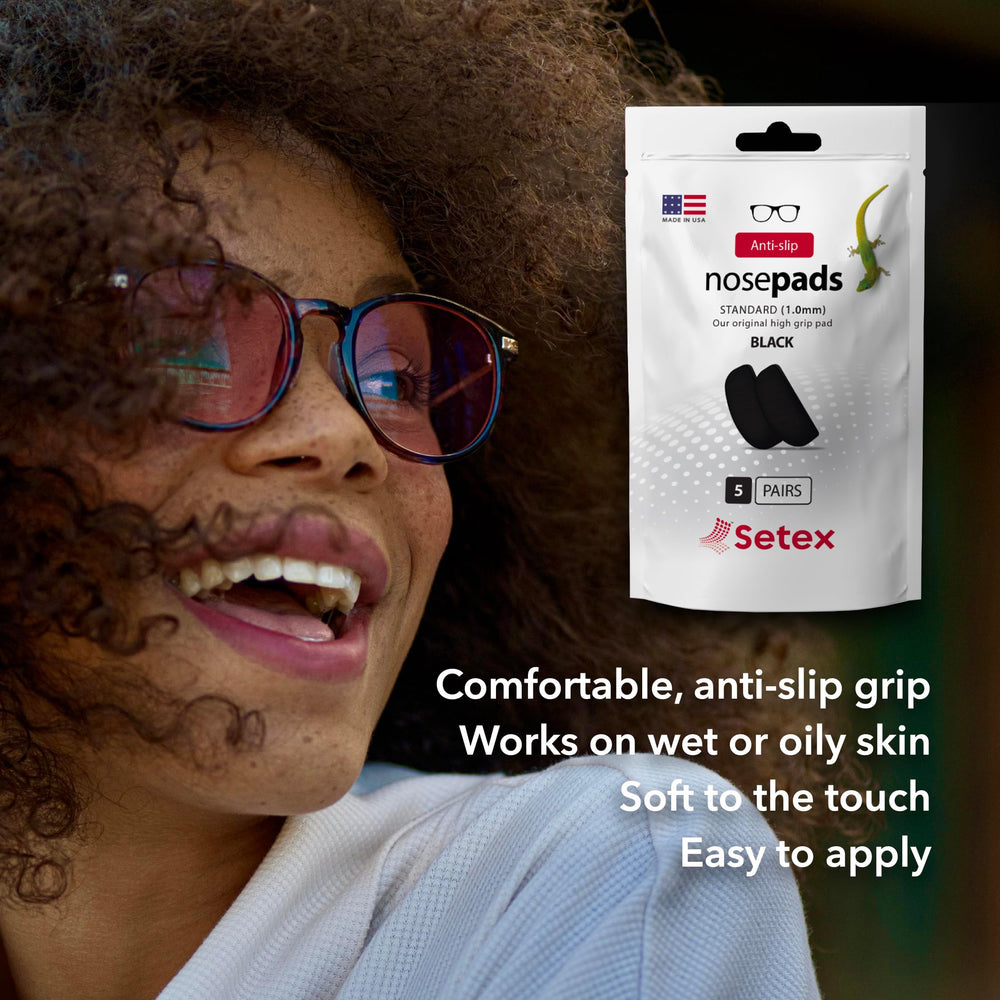 Premium 3M adhesive backing on Setex Gecko Grip nose pads