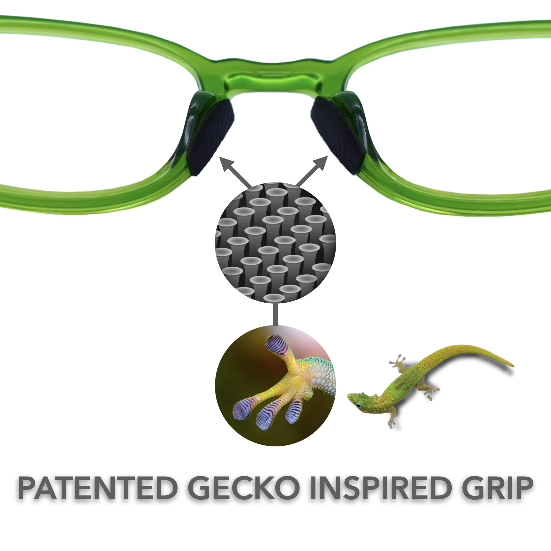 Clear 0.6mm nose pads for plastic eyeglasses – product image