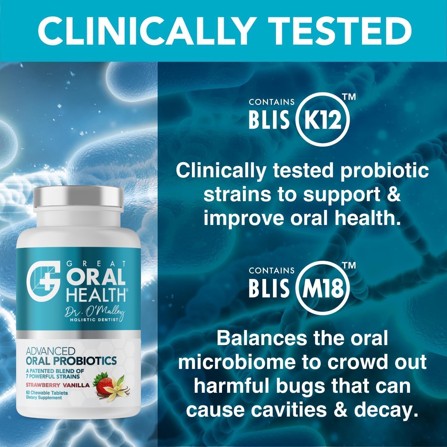 Seven clinically tested dental probiotic strains