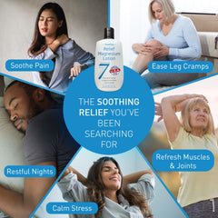 Close-up of magnesium lotion being applied to skin