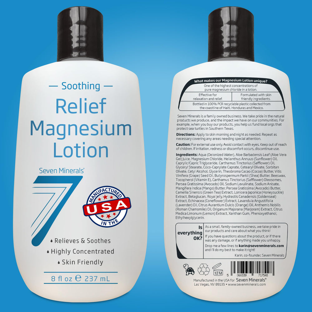 User applying magnesium lotion to feet before bed